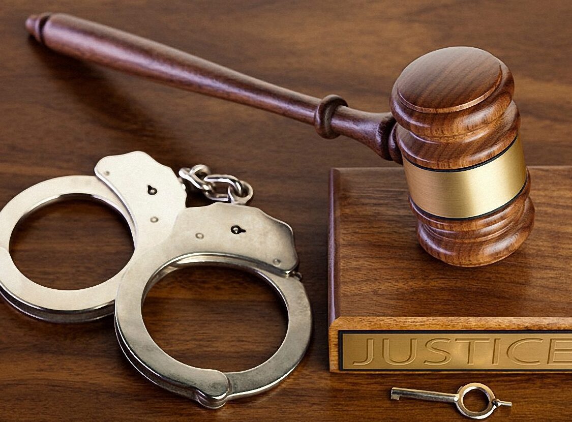 Requisitos para prisión preventiva: Código Procesal Penal y tu libertad 1 handcuffs and gavel symbolizing legal restrictions