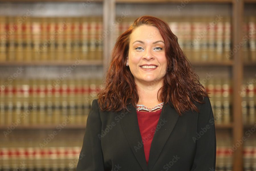 image businesswoman in a law library