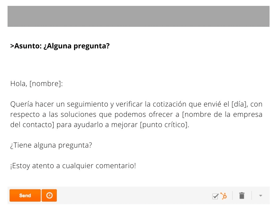 persona enviando correo electronico con cotizacion