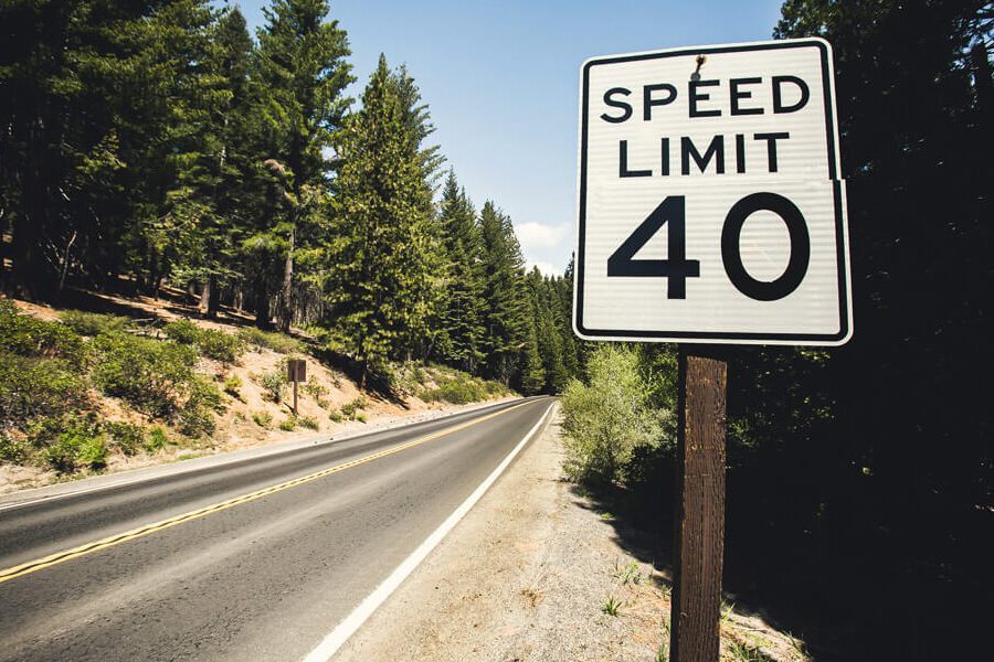 speed limit signs on a us highway