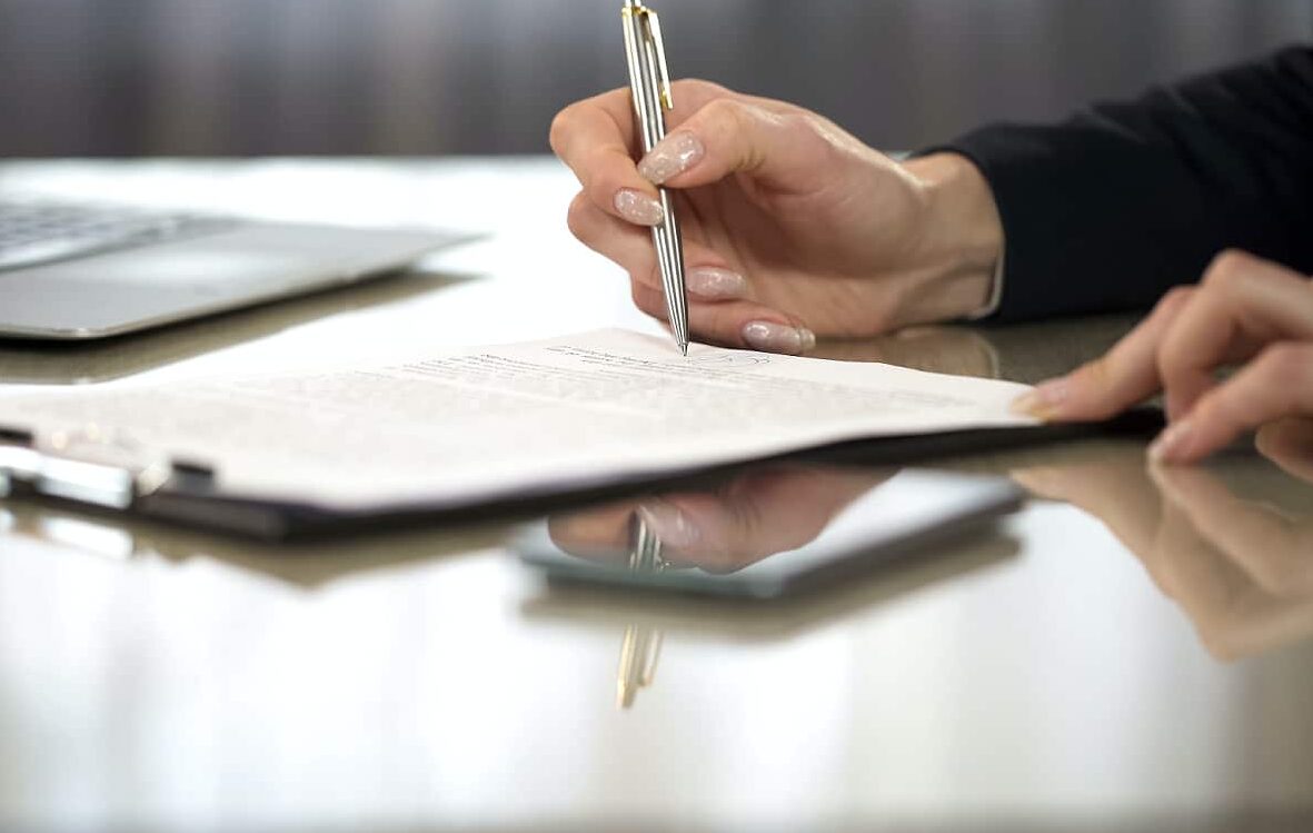 valid legal document on a desk